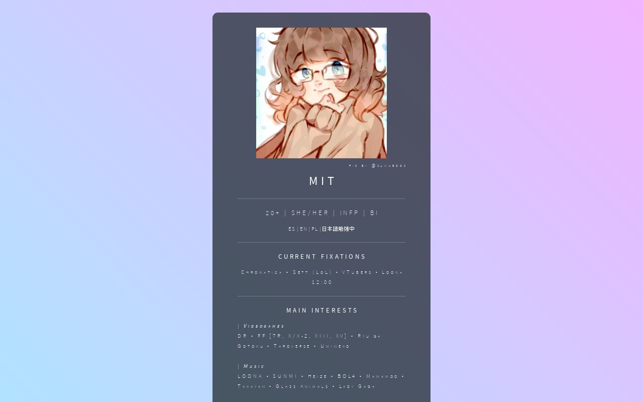 Carrd profile picture for @mit